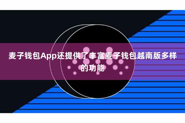 麦子钱包App还提供了丰富麦子钱包越南版多样的功能