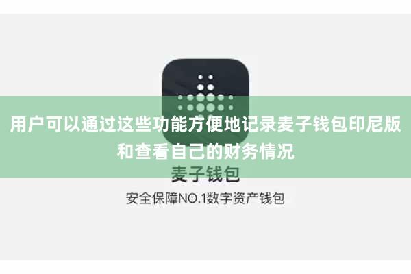 用户可以通过这些功能方便地记录麦子钱包印尼版和查看自己的财务情况